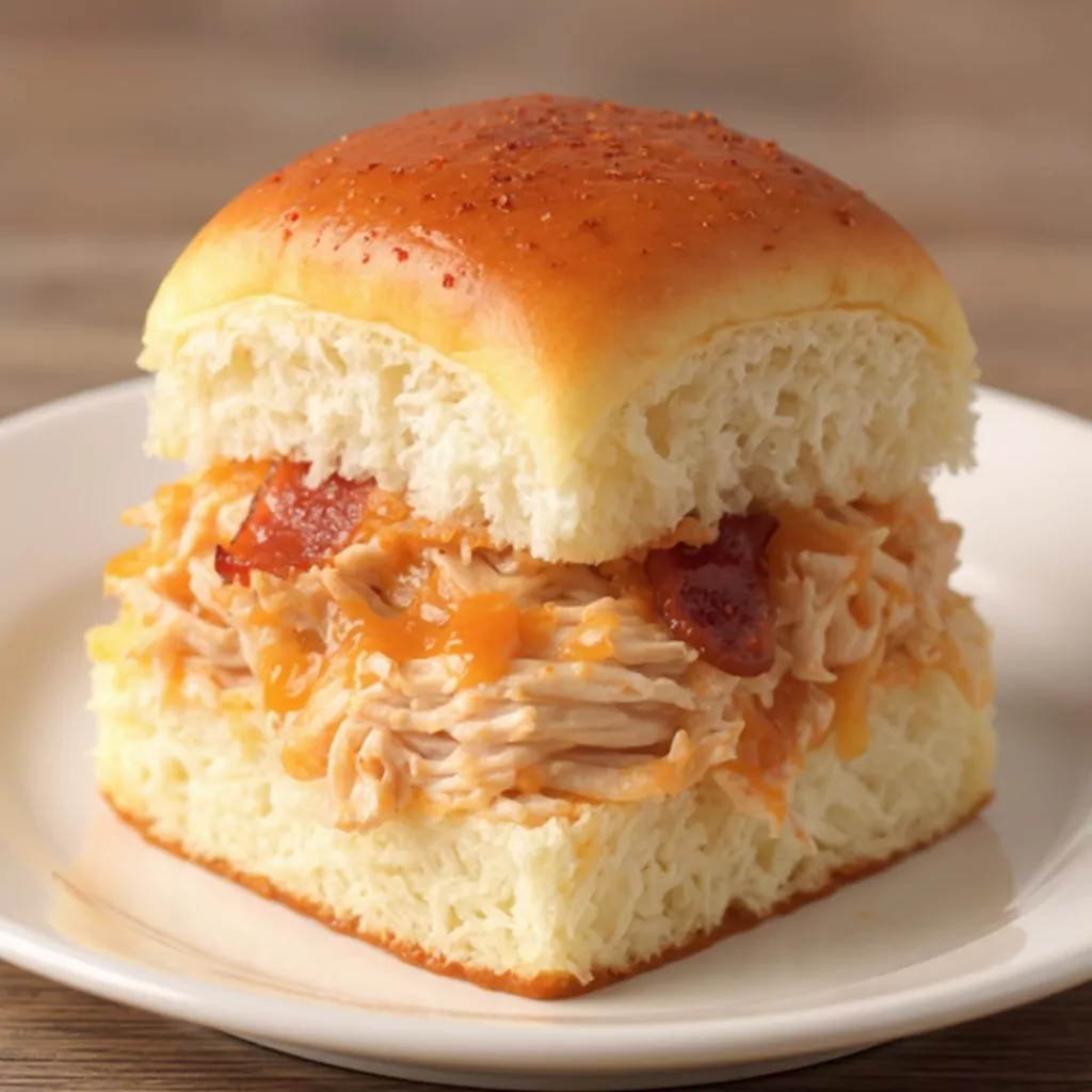 Bacon BBQ Chicken Sliders