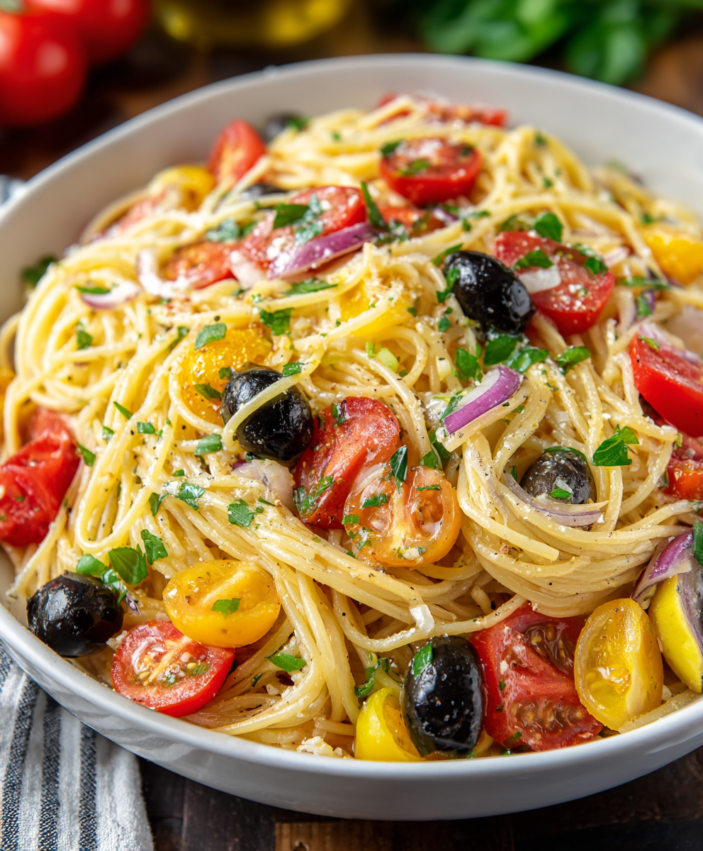 California Veggie Spaghetti Salad