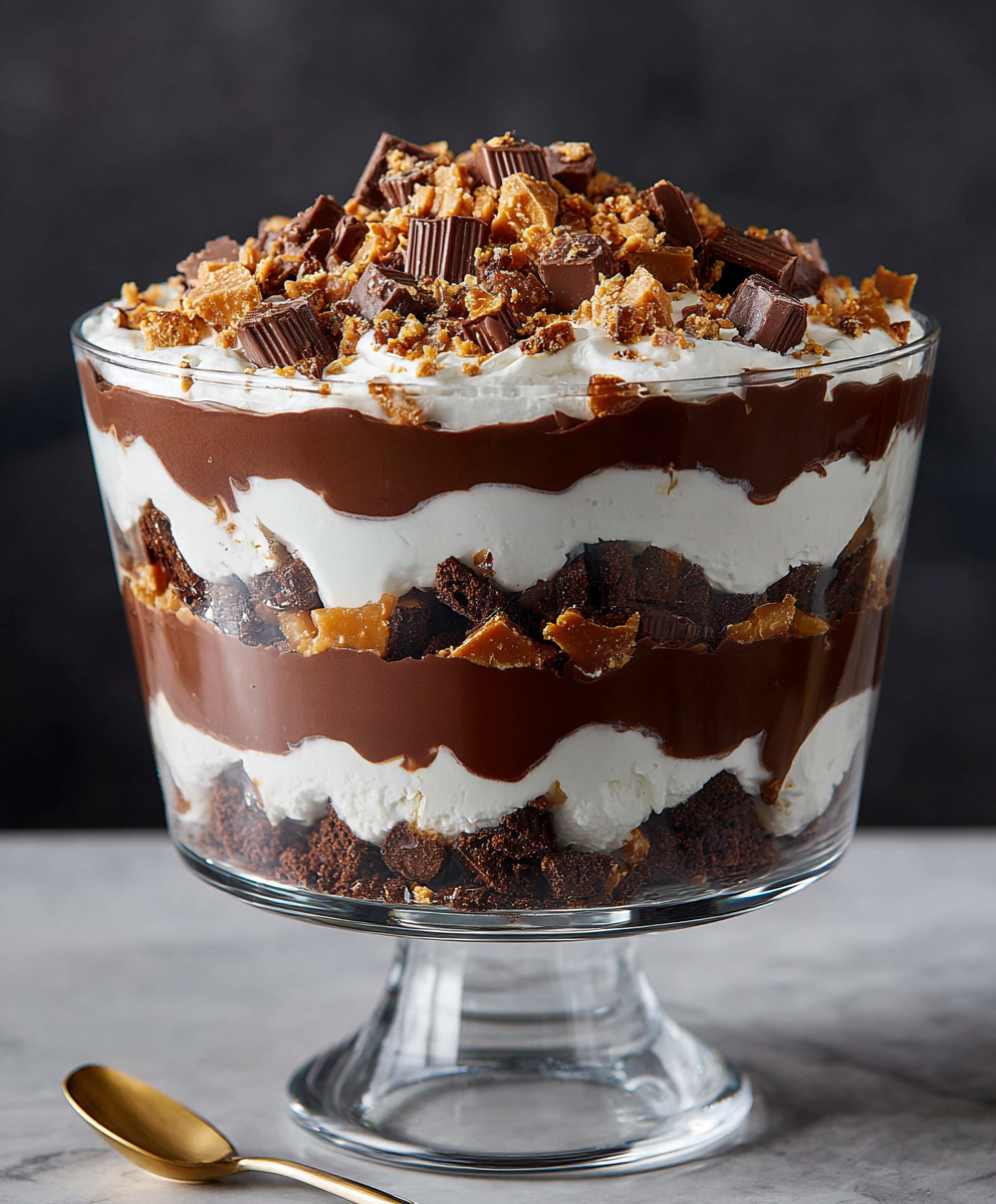Chocolate Toffee Layered Dessert