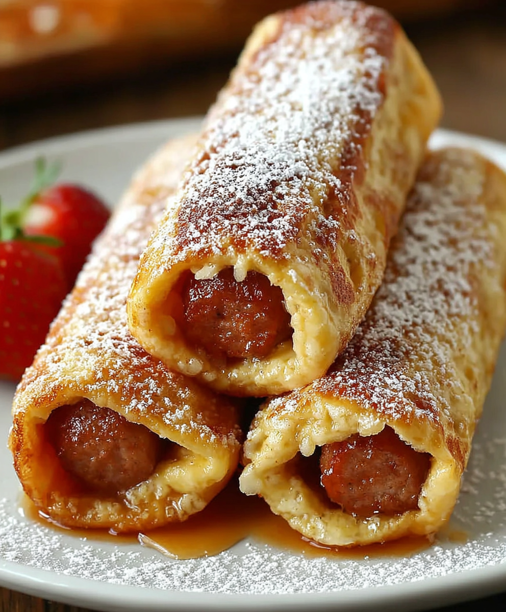 Cinnamon Sausage French Toast Rollups