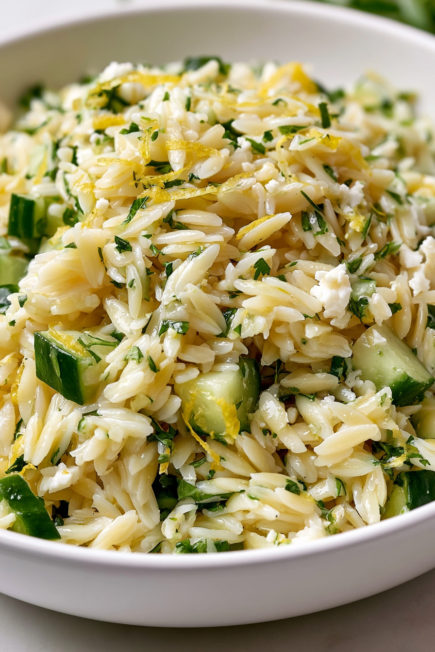 Cucumber Lemon Orzo Salad