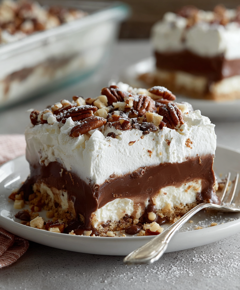 Layered Chocolate Pecan Delight
