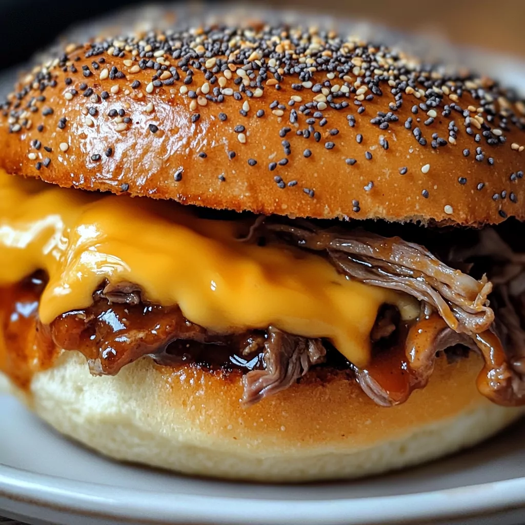 Cheesy Roast Beef Sliders