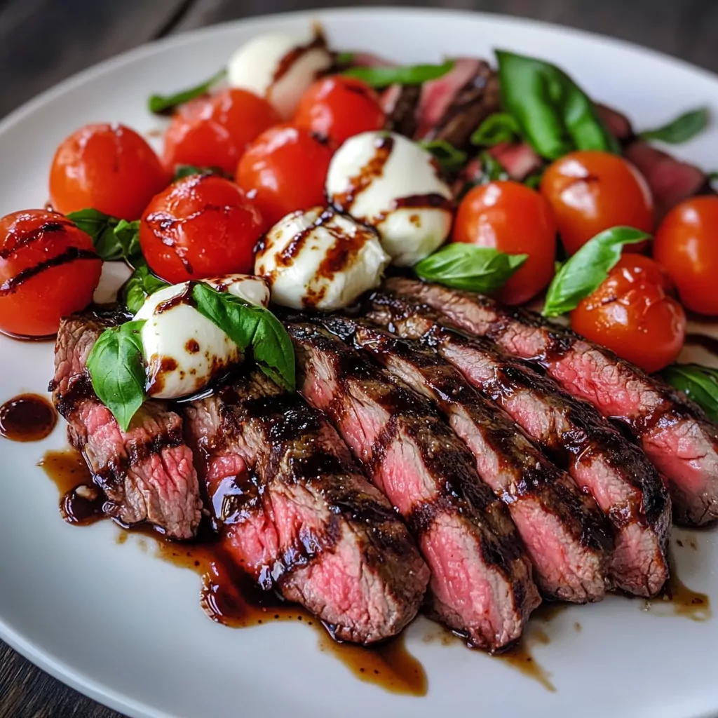 Seared Balsamic Steak Caprese Recipe